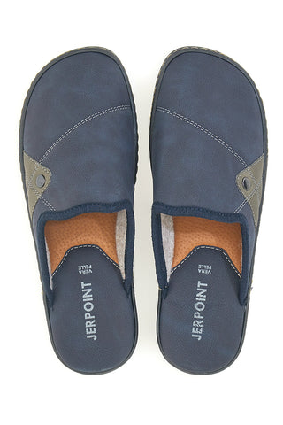 Pantofole blu con dettagli fango e suola comfort Jerpoint NR35AR