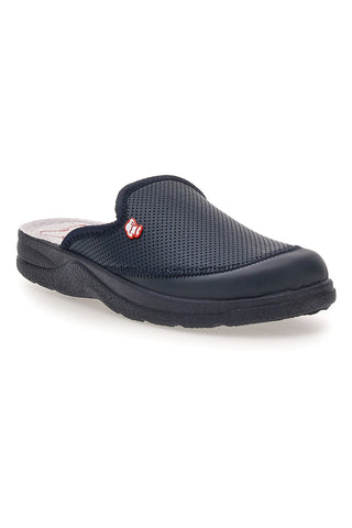 Zoccoli blu traforati con plantare comfort Mr Chef 653