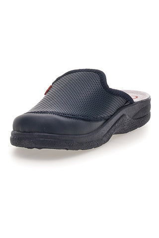 Zoccoli blu traforati con plantare comfort Mr Chef 653