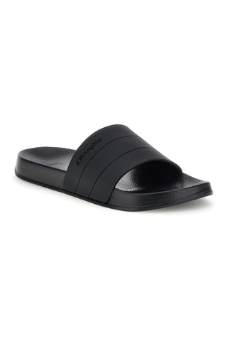 Ciabatte da piscina nero con fascia logata Champion All American Box Slide