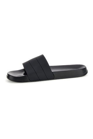 Ciabatte da piscina nero con fascia logata Champion All American Box Slide