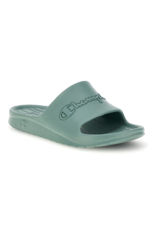 Aquagrüne Hausschuhe mit Logoband Champion Cabana Box Slide