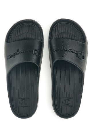 Schwarze Pantoffeln mit Logoband Champion Cabana Box Slide