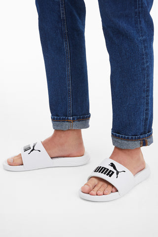 Weiße leichte Hausschuhe Puma Popcat 20