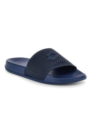 Ciabatte blu con fascia traforata Lotto Moku III Slide
