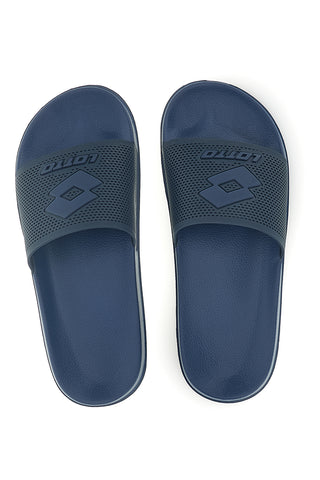 Ciabatte blu con fascia traforata Lotto Moku III Slide