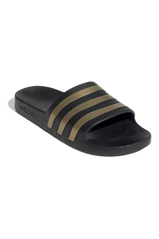 Ciabatte da Piscina nere con strisce Adidas Adilette Aqua
