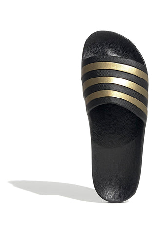 Ciabatte da Piscina nere con strisce Adidas Adilette Aqua