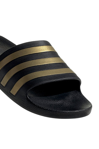 Ciabatte da Piscina nere con strisce Adidas Adilette Aqua