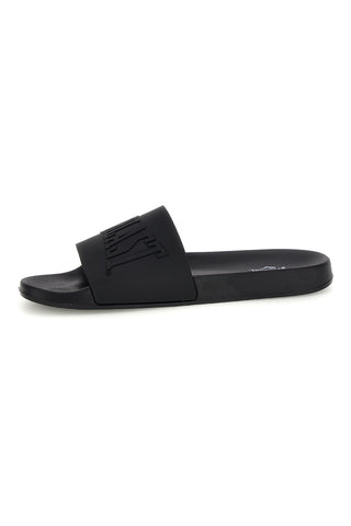 Schwarze Hausschuhe mit Everlast-Logo EV068