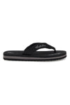 Schwarze Flip Flops mit grauem australischem Schriftzug AU24M409