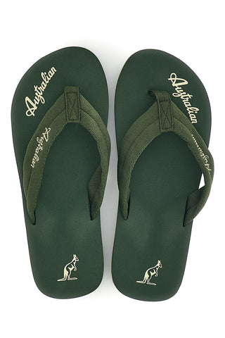 Infradito verdi con scritta bianca Australian AU24M409