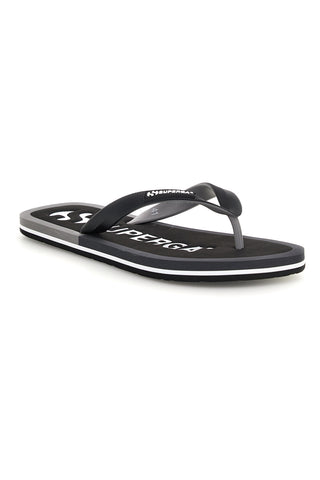 Infradito nere con logo Superga S24T189