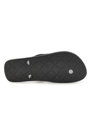 Infradito nere con logo Superga S24T189