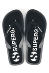 Infradito nere con logo Superga S24T189