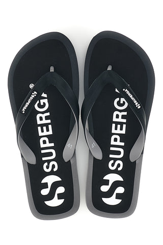 Infradito nere con logo Superga S24T189