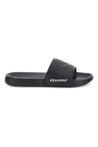 Ciabatta nera con fascia logo Superga S24S753