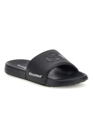 Ciabatta nera con fascia logo Superga S24S753