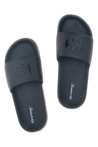 Ciabatta nera con fascia logo Superga S24S753