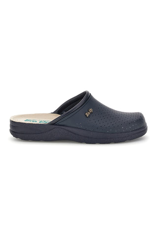 Blauer Hausschuh aus echtem Leder Bio Up 621
