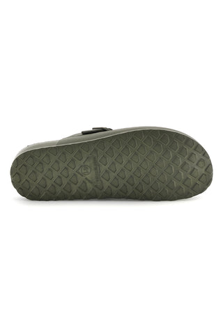 Sabot verde con fibbia 2t2l 2526
