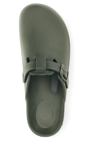 Sabot verde con fibbia 2t2l 2526