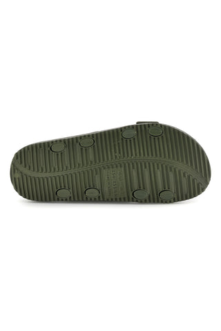 Ciabatte verde militare con doppia fibbia 2t2l 72593