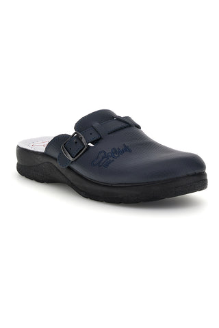 Ciabatte professionali blu in vera pelle Mr. chef 8015