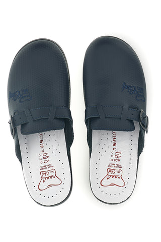 Ciabatte professionali blu in vera pelle Mr. chef 8015