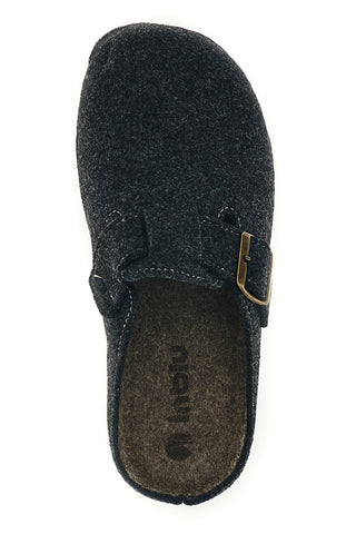 Pantofole antracite in feltro con fibbia regolabile Inblu 23 MT