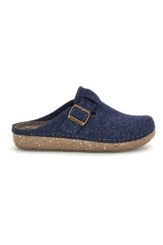 Pantofole blu in feltro con fibbia regolabile Inblu 23 MT