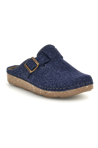 Pantofole blu in feltro con fibbia regolabile Inblu 23 MT