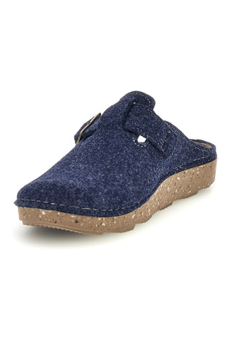 Pantofole blu in feltro con fibbia regolabile Inblu 23 MT