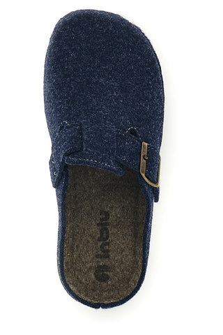 Pantofole blu in feltro con fibbia regolabile Inblu 23 MT