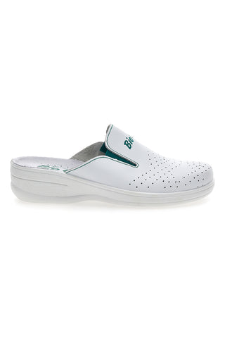 Bio Up 329 Hausschuhe aus weißem Leder