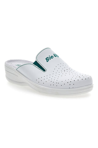 Bio Up 329 Hausschuhe aus weißem Leder
