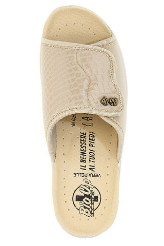 Bio Up 1318 Beige Keilpantoffeln
