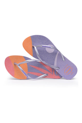 Lila Havaianas Slim Palette Glow Flip Flops