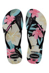 Ciabatte Infradito Havaianas Slim Floral Nere e Rosa