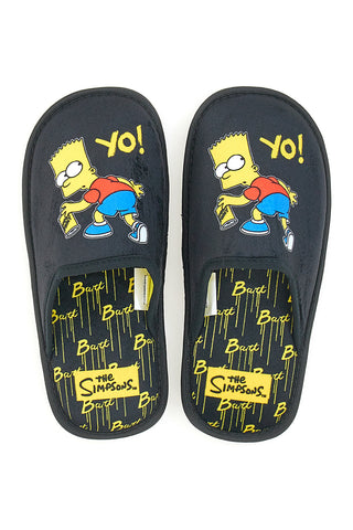 Simpson Bart 16421 Schwarze Hausschuhe