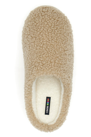 Beige Teddy-Hausschuhe Coveri World 233092