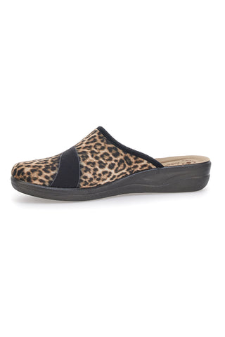 Leoparden-Hausschuhe in Blau 42 CF