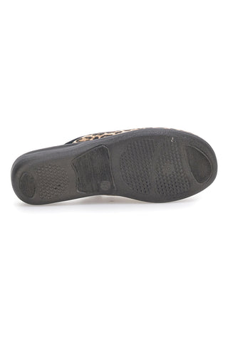 Leoparden-Hausschuhe in Blau 42 CF