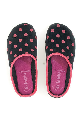 Pantofole Inblu 90 EC Nere Pois