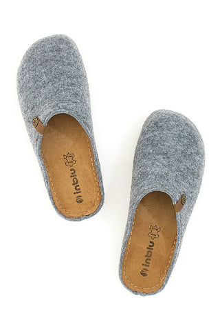 Inblu 8 DK Graue Hausschuhe