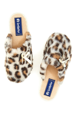 Blaue Leoparden-Hausschuhe 94 Pfund