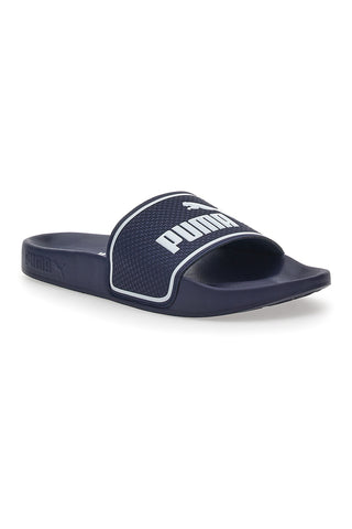 Ciabatte in Gomma Blu con Maxi Logo Puma Leadcat 2.0 JR