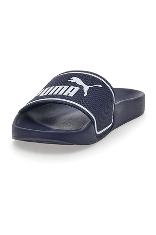 Blaue Gummipantoffeln mit Maxi-Logo Puma Leadcat 2.0 JR