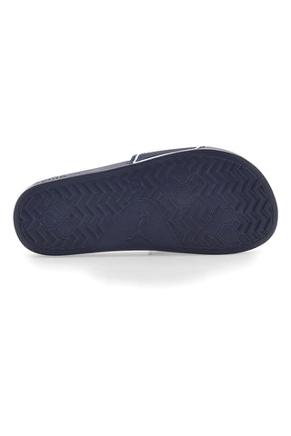 Ciabatte in Gomma Blu con Maxi Logo Puma Leadcat 2.0 JR