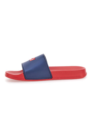 Levi's VPOL0207S Rot/Blaue Gummipantoffeln